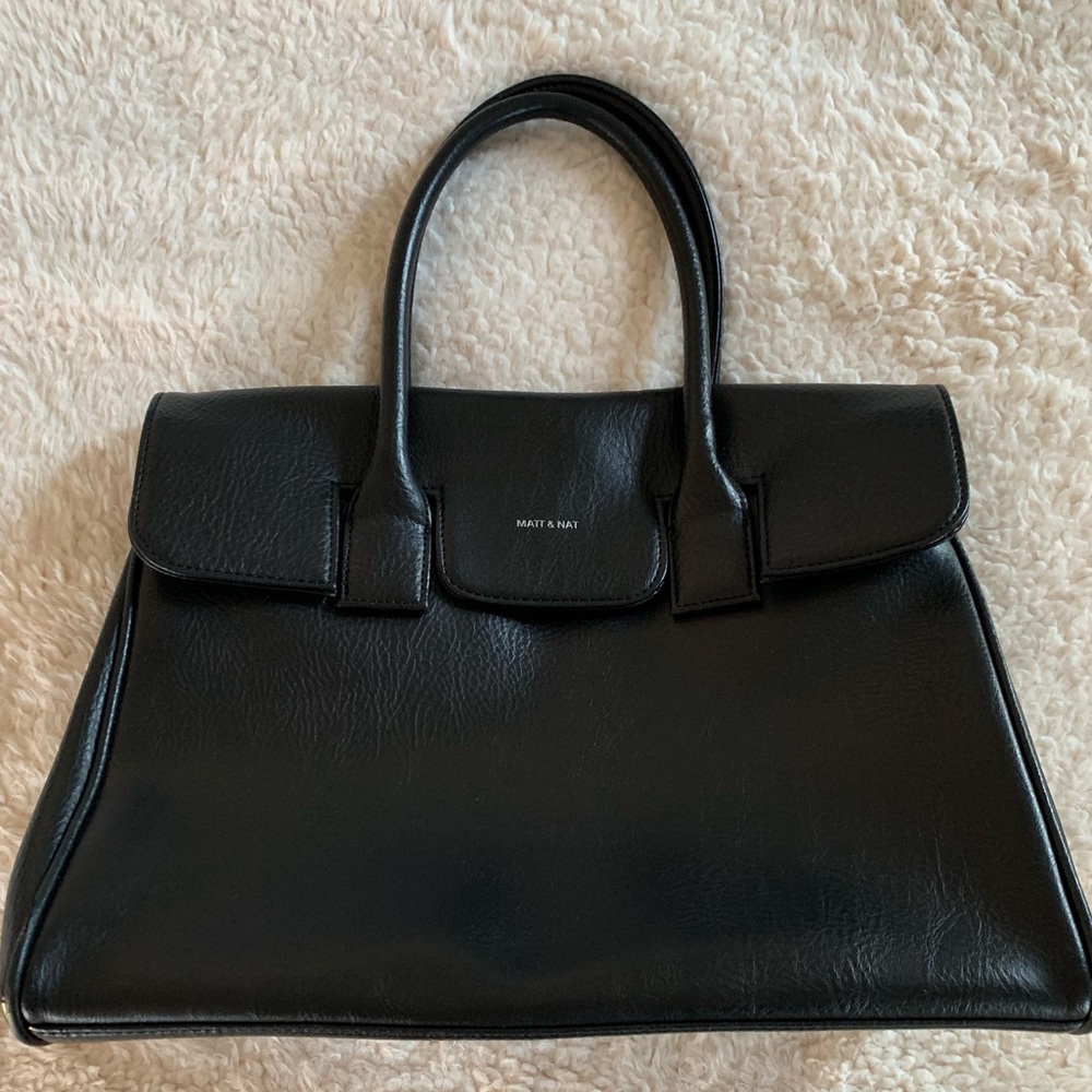 Matt & Nat Clarke Vegan Leather Satchel - Black